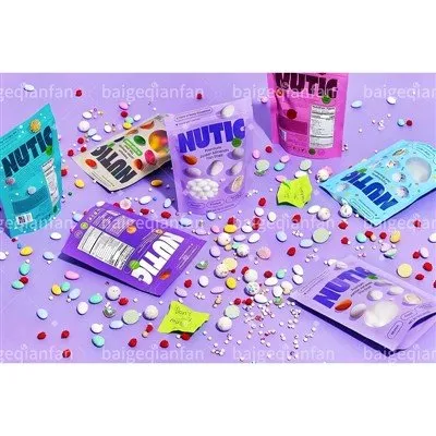 Sacchetti a chiusura lampo richiudibili in plastica laminata con foglio Esci Imballaggio commestibili Caramelle gommose a prova di odore Sacchetti in Mylar da 3,5 g Stampati su misura