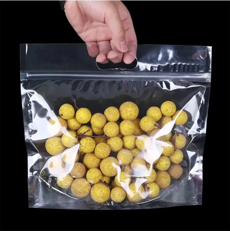 Sacchetto di frutta e verdura di alta qualità all'ingrosso con maniglia e foro per l'aria